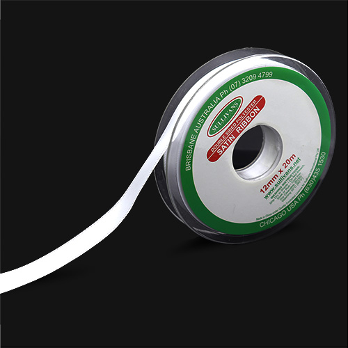 57540 Sullivans 12mm Double Sided Ribbon - White 20mts
