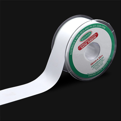 57630 Sullivans 38mm Double Sided Ribbon - White 20mts