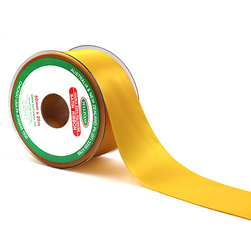 57664 Ribbon Dbl Sided 50mm Gold