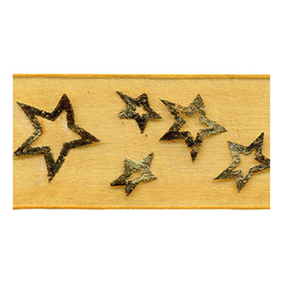 57709 Ribbon Organza 38mm Gold