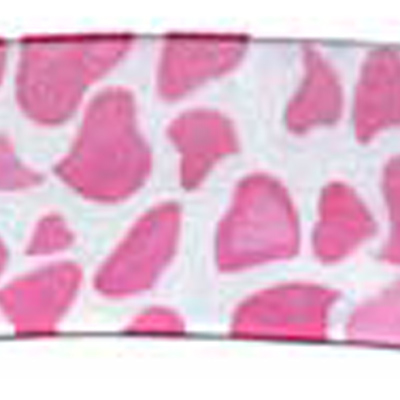 57734 Ribbon Organza 25mm White Pink