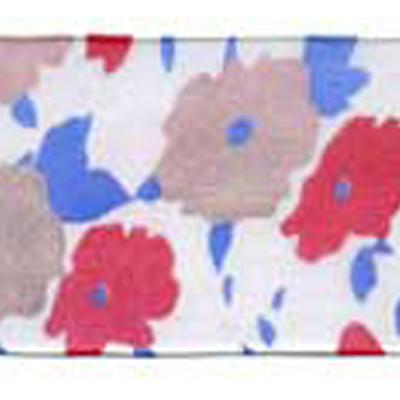 57740 Ribbon Organza 25mm White Pink Blue