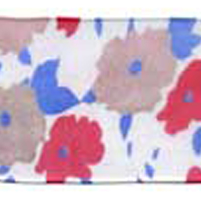 57741 Ribbon Organza 38mm White Pink Blue