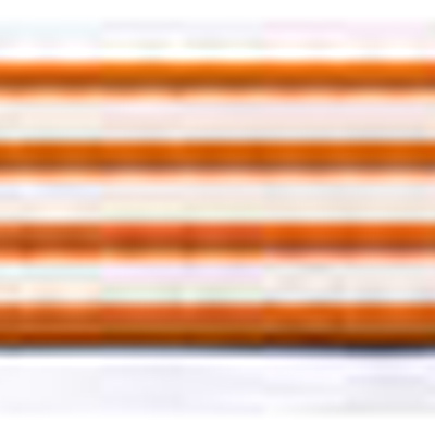 57749 Striped Ribbon 10mm Orange White