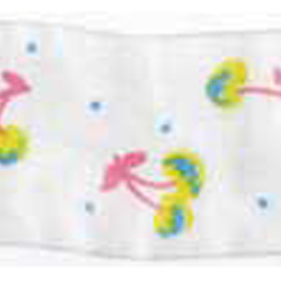 57769 Ribbon Organza 39mm White Pink Yellow