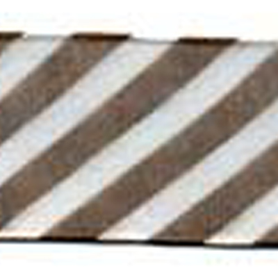 57774 Ribbon Organza 26mm White Brown