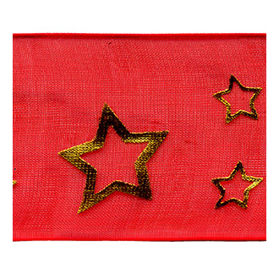 57899 Ribbon Organza 38mm Red