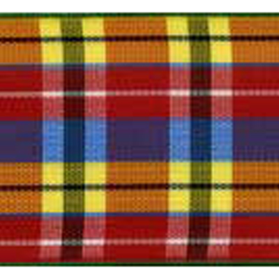 57964 Ribbon Tartan 15mm Red Blue Yellow
