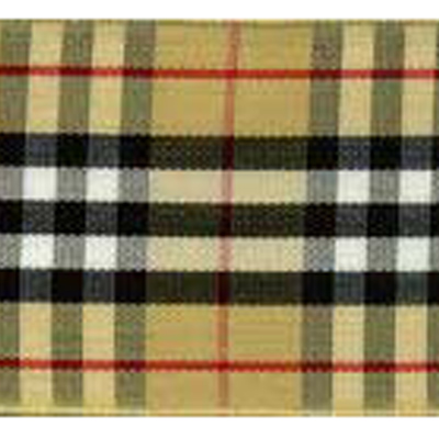 57973 Ribbon Tartan 25mm Tan Black