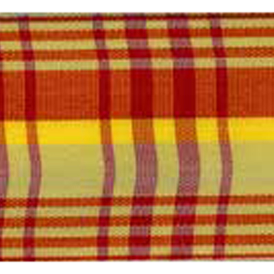 57978 Ribbon Tartan 25mm Red Yellow