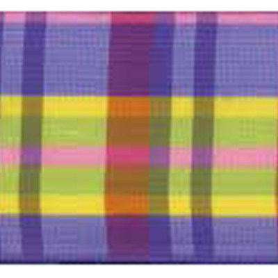 57990 Ribbon Tartan 38mm Purple Yellow