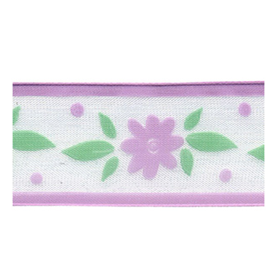 58001 Ribbon Organza 25mm White Pink Green