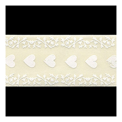 58008 Ribbon Satin 25mm Cream