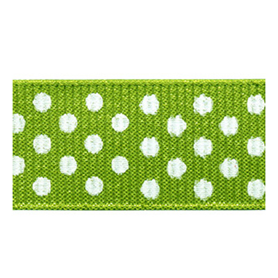 58019 Ribbon Grosgrain 16mm Apple White