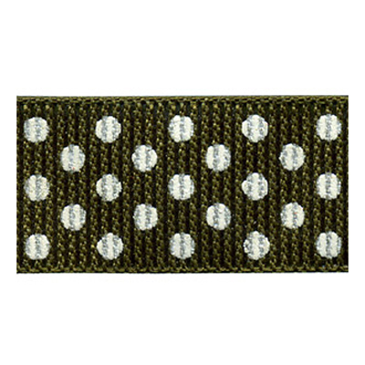 58020 Ribbon Grosgrain 16mm Sage White