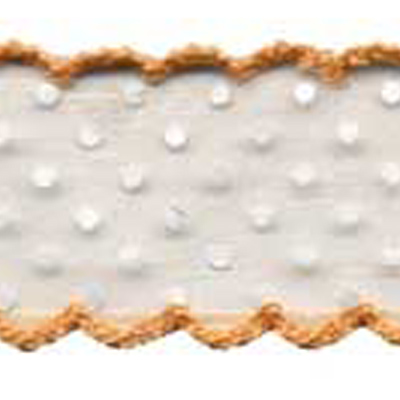 58093 Ribbon Organza 25mm Peach White