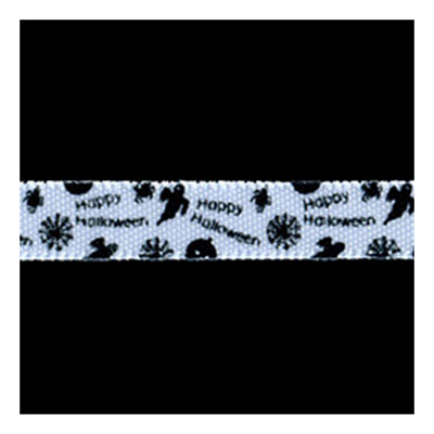 58243 Ribbon Satin 6mm White Black