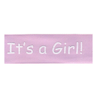 58280 Ribbon Satin 25mm Light Pink White