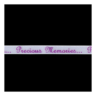 58294 Ribbon Satin 6mm White Purple