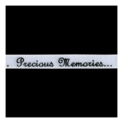 58295 Ribbon Satin 6mm White Black