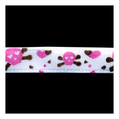 58306 Ribbon Satin 6mm White Pink