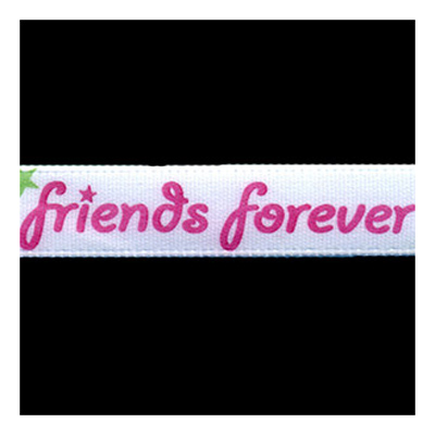 58309 Ribbon Satin 9mm White Hot Pink