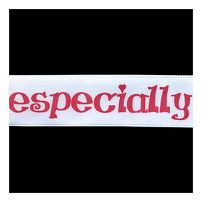 58312 Ribbon Satin 25mm White Hot Pink