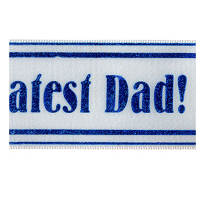 58322 Ribbon Satin 38mm White Royal