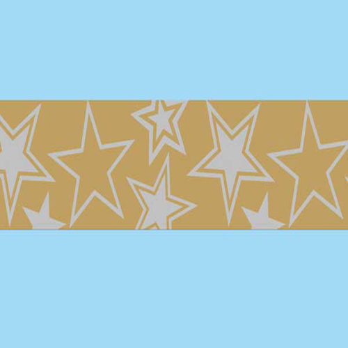 58333 Ribbon Organza 38mm Gold White