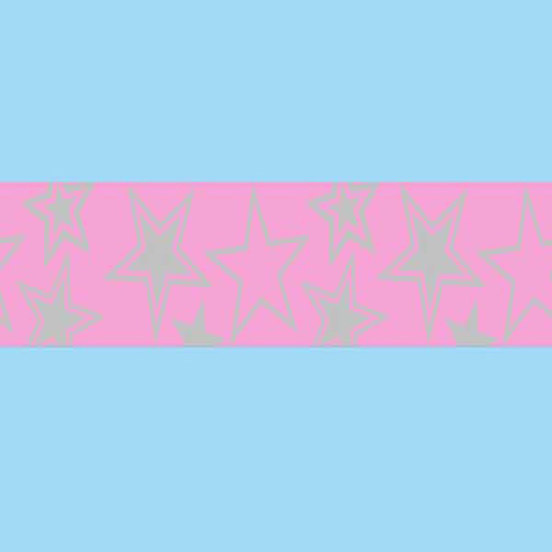 58334 Ribbon Organza 38mm Light Pink Silver