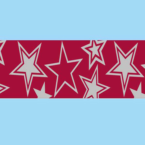 58336 Ribbon Organza 38mm Burgundy White