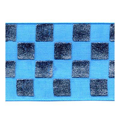 58340 Ribbon Organza 38mm Blue White