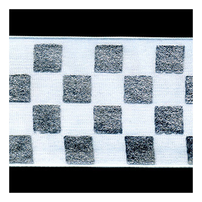 58341 Ribbon Organza 38mm Light Blue Silver