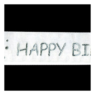 58347 Ribbon Organza 25mm White Silver