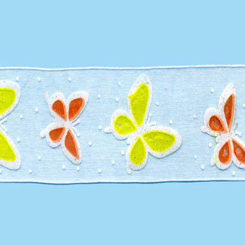 58350 Ribbon Organza 38mm White Multi