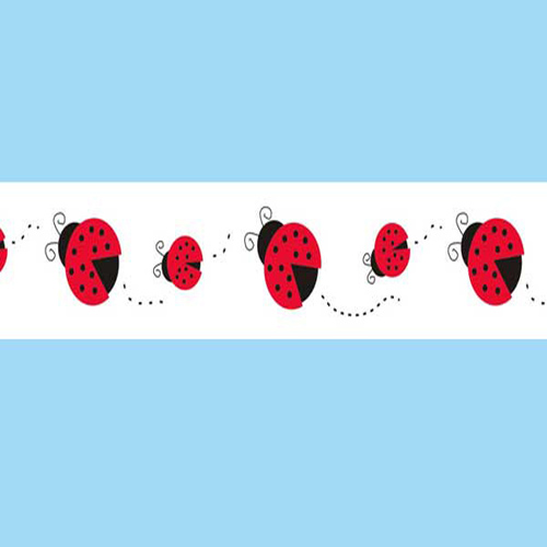 58381 Ribbon Grosgrain 25mm White Red