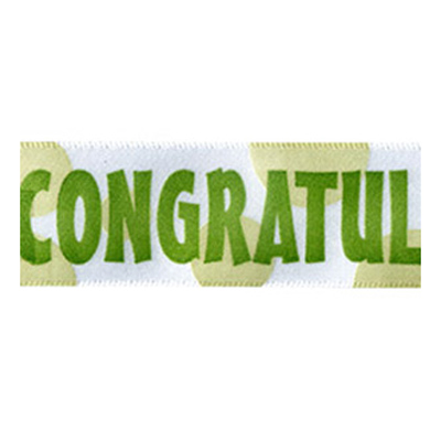 58386 Ribbon Satin 25mm White Olive