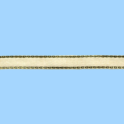 58456 Ribbon Satin 6mm Cream Gold