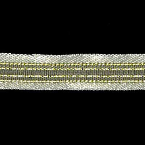58469 Ribbon Satin 6mm Cream Gold