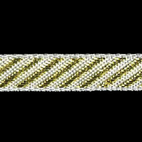 58471 Ribbon Satin 6mm White Gold