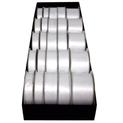 58513 Ribbon Satin 15mm 22mm 38mm White