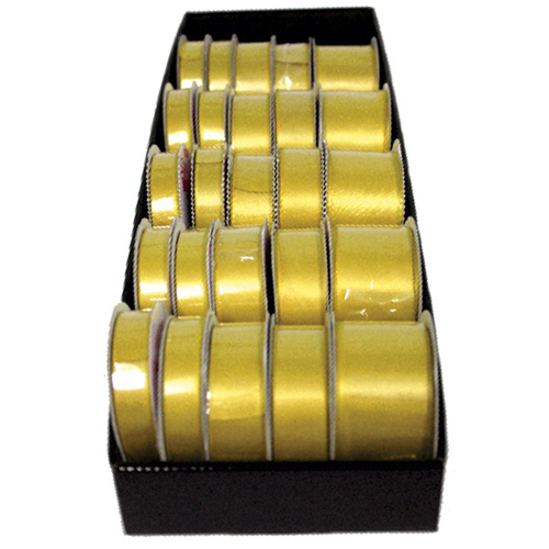 58523 Ribbon Satin 15mm 22mm 38mm Aussis Gold