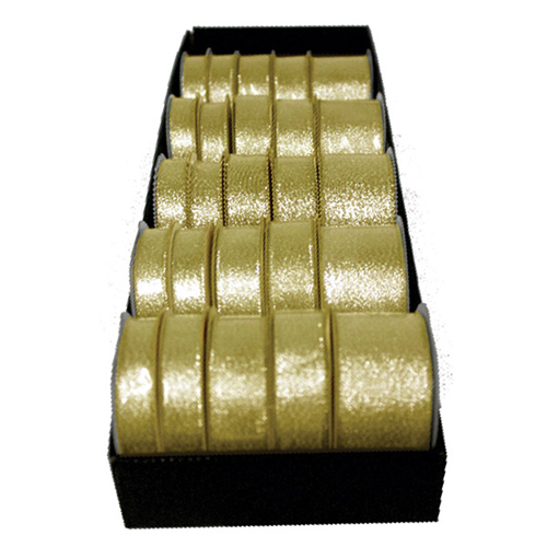 58525 Ribbon Satin 15mm 22mm 38mm Metallic Gold