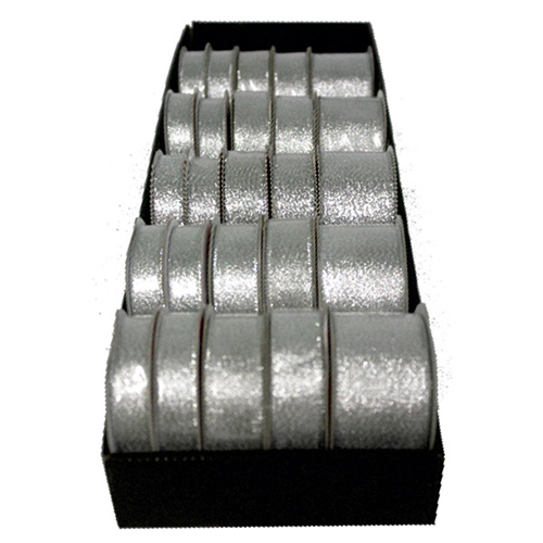 58526 Ribbon Satin 15mm 22mm 38mm Metallic Silver
