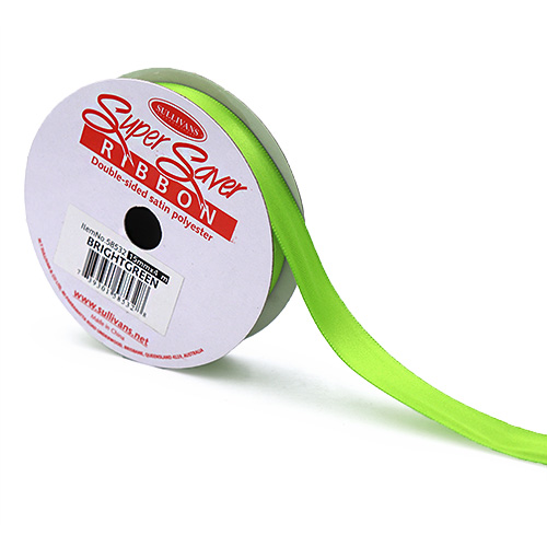 58532 Ribbon Satin 15mm Bright Green