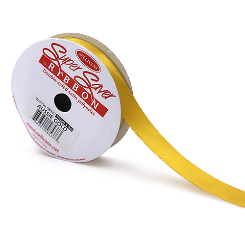 58537 Ribbon Satin 15mm Aussie Gold