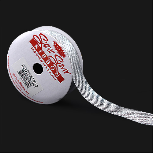 58540 Ribbon Satin 15mm Metallic Silver