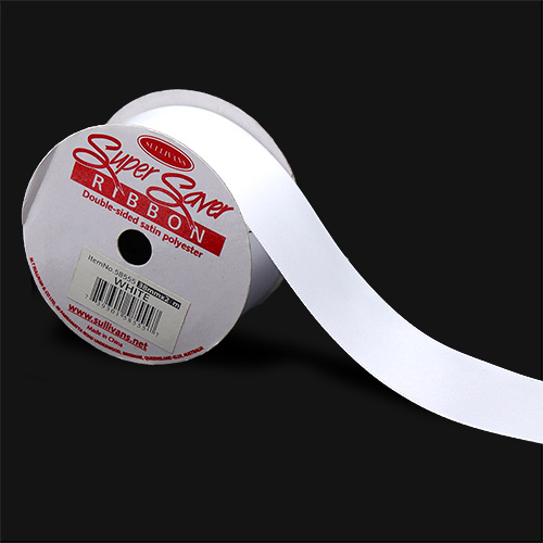 58555 Sullivans 38mm Double Sided Ribbon  - White  2mts