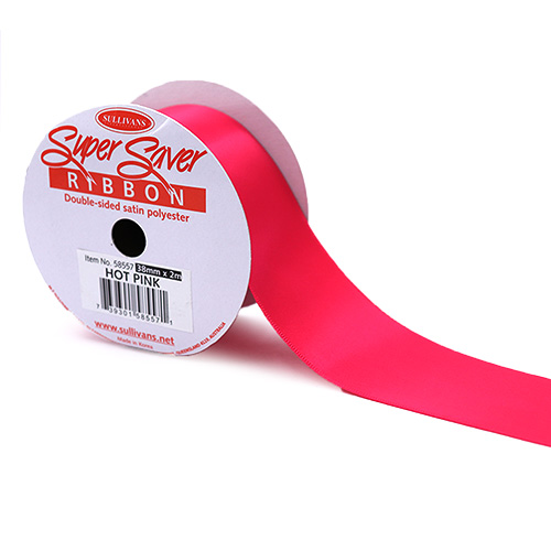 58557 Ribbon Satin 38mm Hot Pink