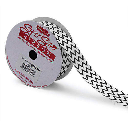 58593 Ribbon Satin 25mm Black